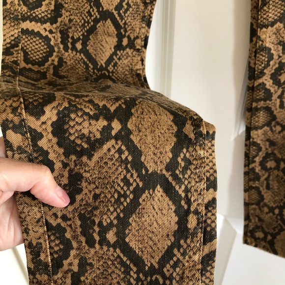 NWT Zara high waist animal print skinny jeans 4 - Picture 6 of 9